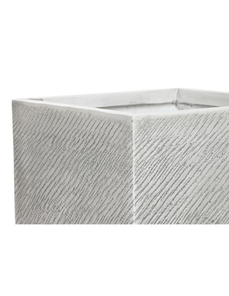 Cache-pot Home ESPRIT Gris Magnésium 37 x 37 x 31,5 cm (4 Unités)