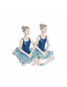 Figurine Décorative DKD Home Decor Bleu Romantique Danseuse Classique 14 x 7,5 x 21,5 cm 2