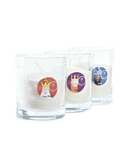 Bougie DKD Home Decor Rois Mages (8 x 8 x 9 cm) (3 Unités)