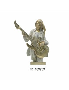 Figurine Décorative DKD Home Decor 37 x 25 x 50 cm Doré Blanc Musicien 2