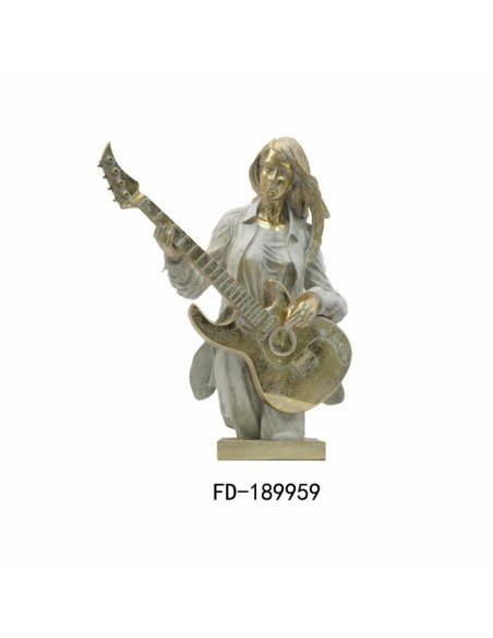 Figurine Décorative DKD Home Decor 37 x 25 x 50 cm Doré Blanc Musicien
