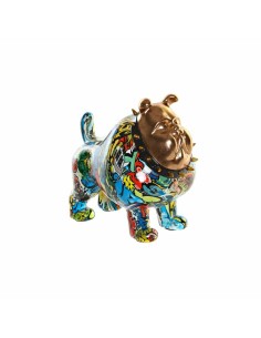 Figurine Décorative DKD Home Decor 21 x 16 x 20,5 cm Doré Bulldog Multicouleur