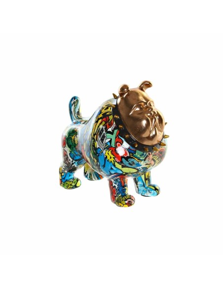 Figurine Décorative DKD Home Decor 21 x 16 x 20,5 cm Doré Bulldog Multicouleur