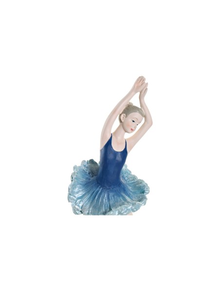 Figurine Décorative DKD Home Decor Bleu Romantique Danseuse Classique 11 x 6 x 23 cm