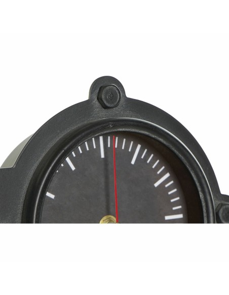 Horloge de table DKD Home Decor 38 x 7 x 20 cm Verre Noir Doré Fer Vintage