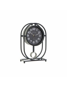 Horloge de table DKD Home Decor Verre Noir Fer (16.5 x 7 x 25 cm)