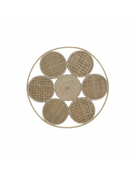 Décoration murale DKD Home Decor 45,5 x 2 x 45,5 cm Naturel