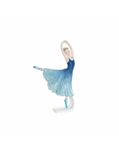 Figurine Décorative DKD Home Decor Bleu Romantique Danseuse Classique 13 x 6 x 23 cm