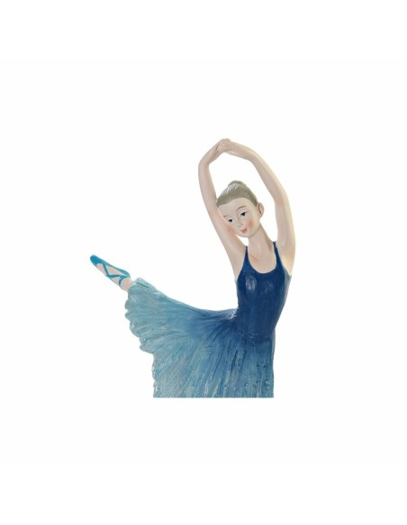 Figurine Décorative DKD Home Decor Bleu Romantique Danseuse Classique 13 x 6 x 23 cm