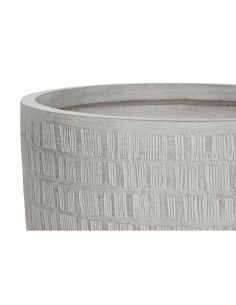 Cache-pot Home ESPRIT Gris Magnésium 44 x 44 x 43 cm (4 Unités) 2