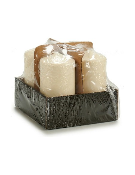 Bougie Acorde CY70130M Crème 7 x 13 x 7 cm (4 Unités)