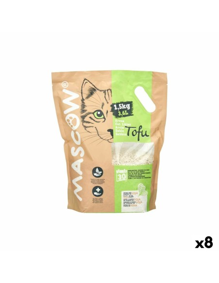 Sable pour chats 1,5 Kg Soja Blanc (8 Unités)