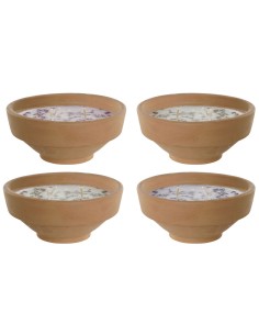 Bougie Parfumée DKD Home Decor Naturel Cottage 250 g (4 Unités)