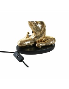 Lampe de bureau DKD Home Decor Noir Doré Polyester Résine Singe (25 x 25 x 48 cm) 2