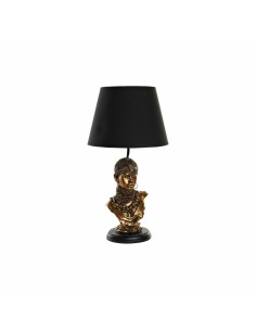 Lampe de bureau DKD Home Decor Noir Doré Polyester Résine Africaine (31 x 31 x 58 cm)