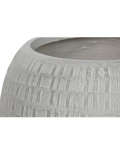 Cache-pot Home ESPRIT Gris Magnésium 55 x 55 x 38 cm (2 Pièces) 2