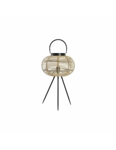 Lampe de bureau DKD Home Decor Noir Métal Marron Bambou (34 x 34 x 56 cm)