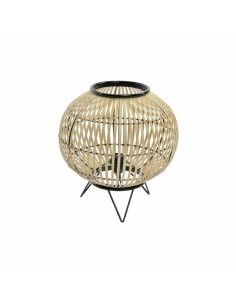 Lampe de bureau DKD Home Decor Noir Métal Marron Bambou (36 x 36 x 37 cm)