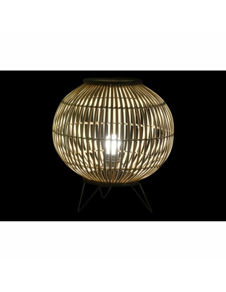 Lampe de bureau DKD Home Decor Noir Métal Marron Bambou (36 x 36 x 37 cm)