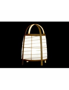 Lampe de bureau DKD Home Decor Blanc Naturel Bambou 40 W 220 V 32 x 32 x 45,5 cm 2