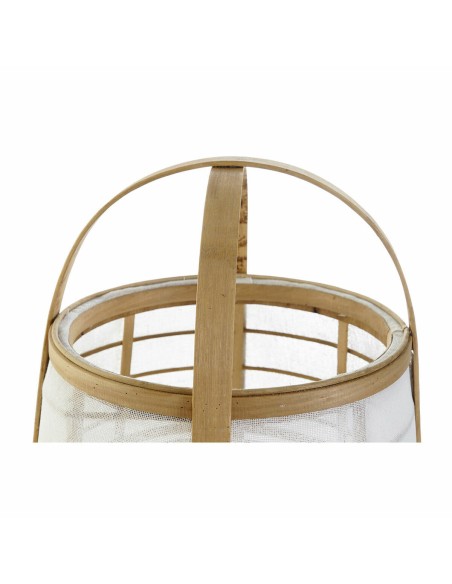 Lampe de bureau DKD Home Decor Blanc Naturel Bambou 40 W 220 V 32 x 32 x 45,5 cm