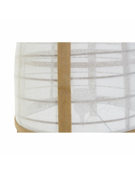 Lampe de bureau DKD Home Decor Blanc Naturel Bambou 40 W 220 V 32 x 32 x 45,5 cm