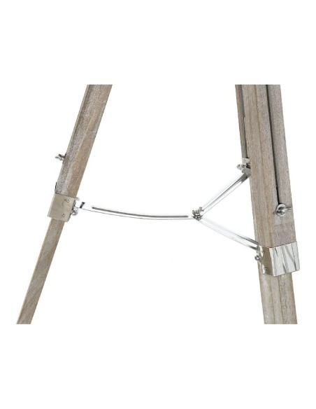 Lampadaire DKD Home Decor Métal Bois Argent Marron Clair Tripode (66 x 66 x 142 cm)