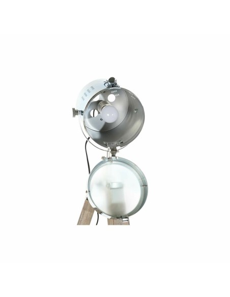 Lampadaire DKD Home Decor Métal Bois Argent Marron Clair Tripode (66 x 66 x 142 cm)