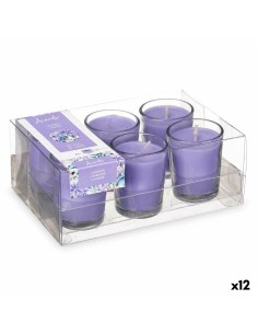 Ensemble de Bougies Parfumées Acorde 48-B-AR Lavande Verre (12 Unités)