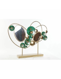 Figurine Décorative DKD Home Decor 62 x 9 x 53,3 cm Abstrait Doré Vert