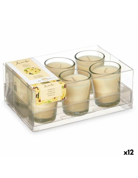 Ensemble de Bougies Parfumées Acorde 48-C-AR Vanille Verre (12 Unités)