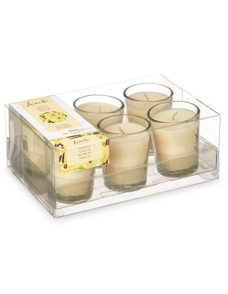Ensemble de Bougies Parfumées Acorde 48-C-AR Vanille Verre (12 Unités)