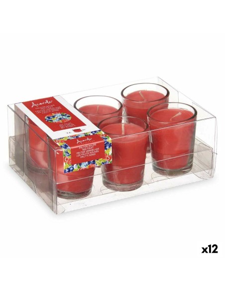 Ensemble de Bougies Parfumées Acorde 48-A-AR Fruits rouges Verre (12 Unités)