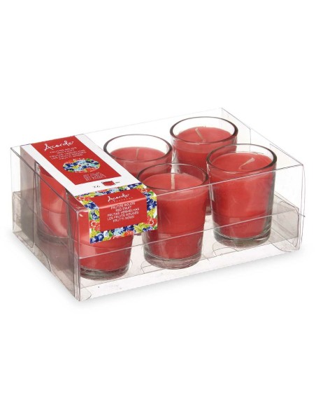 Ensemble de Bougies Parfumées Acorde 48-A-AR Fruits rouges Verre (12 Unités)