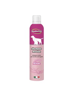 Shampoing pour animaux de compagnie Inodorina 300 ml Mousse Aloe Vera