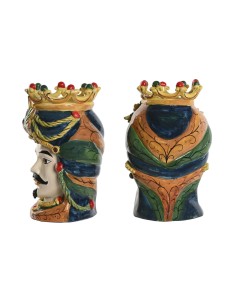 Cache-pot Home ESPRIT Vert Multicouleur Porcelaine 20 x 20 x 29 cm (2 Unités) 2