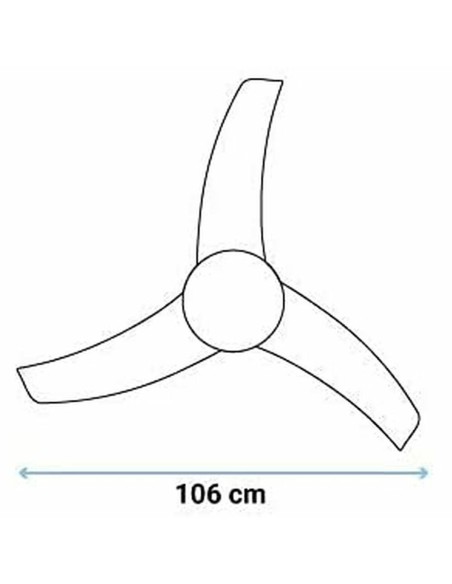 Ventilateur de Plafond Universal Blue MISTRAL 3042 60W (106 cm)