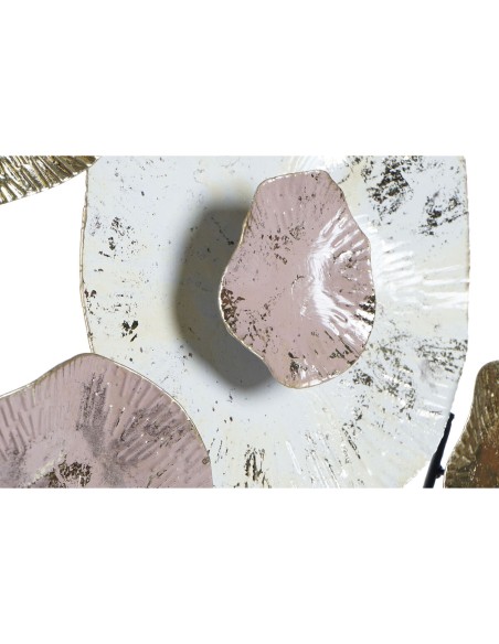 Décoration murale DKD Home Decor Rose Doré Métal (61 x 5.7 x 61 cm)