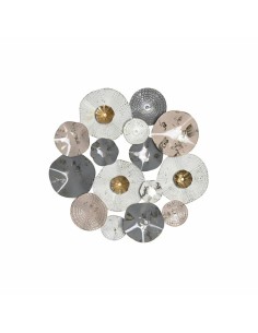 Décoration murale DKD Home Decor Gris Métal Blanc (80 x 7 x 80 cm)