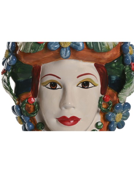 Cache-pot Home ESPRIT Vert Multicouleur Porcelaine 20 x 20 x 32 cm (2 Unités)