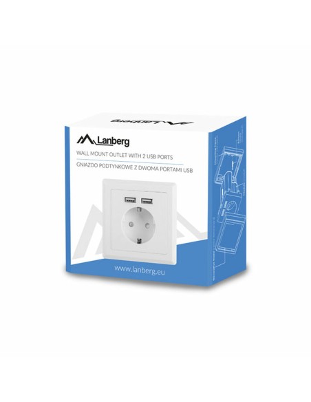 Fiche secteur Lanberg AC-WS01-USB2-F