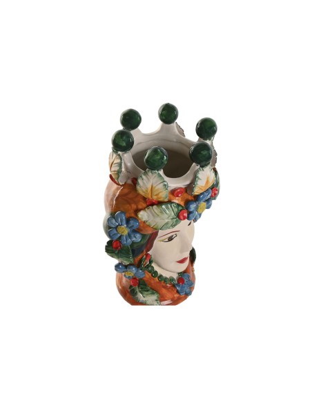 Cache-pot Home ESPRIT Vert Multicouleur Porcelaine 20 x 20 x 32 cm (2 Unités)