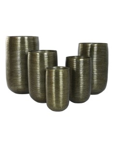 Cache-pot Home ESPRIT Cuivre Aluminium Moderne 50 x 50 x 89 cm 51,5 x 51,5 x 91 cm (5 Unités)