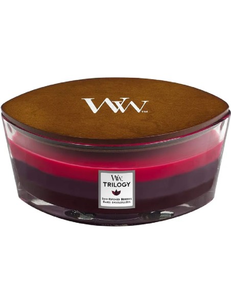 Bougie Parfumée Woodwick Trilogy Ellipse Sun Ripened Berries