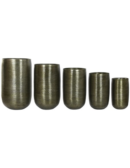 Cache-pot Home ESPRIT Cuivre Aluminium Moderne 50 x 50 x 89 cm 51,5 x 51,5 x 91 cm (5 Unités)