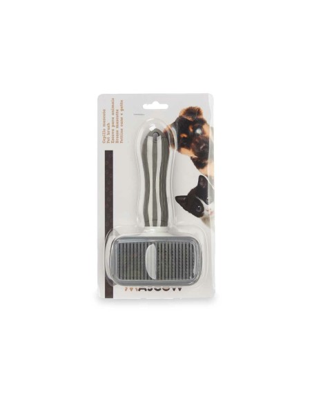 Brosse pour Chiens Mascow 334 Anthracite 10,5 x 19 x 6 cm (12 Unités)