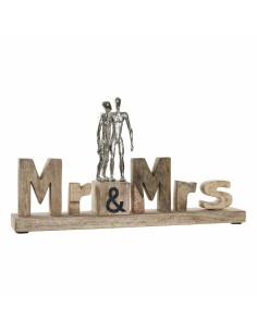 Figurine Décorative DKD Home Decor Mr & Mrs Argenté Aluminium (51 x 7,5 x 28 cm)