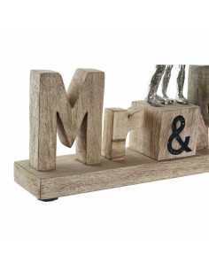 Figurine Décorative DKD Home Decor Mr & Mrs Argenté Aluminium (51 x 7,5 x 28 cm) 2