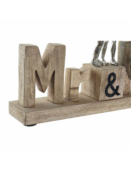 Figurine Décorative DKD Home Decor Mr & Mrs Argenté Aluminium (51 x 7,5 x 28 cm)