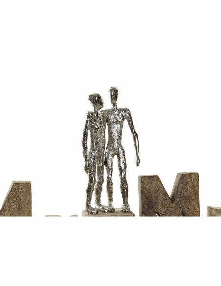 Figurine Décorative DKD Home Decor Mr & Mrs Argenté Aluminium (51 x 7,5 x 28 cm)